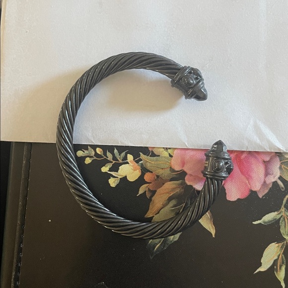 David Yurman 7mm Blackened Aluminum Renaissance Cable Bracelet, Size Medium - Picture 10 of 10